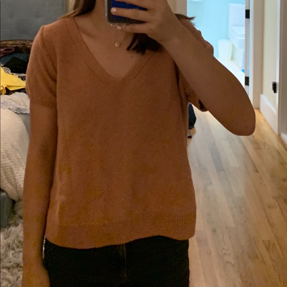 Madewell woven orange top
